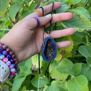 Blue Geode Necklace
